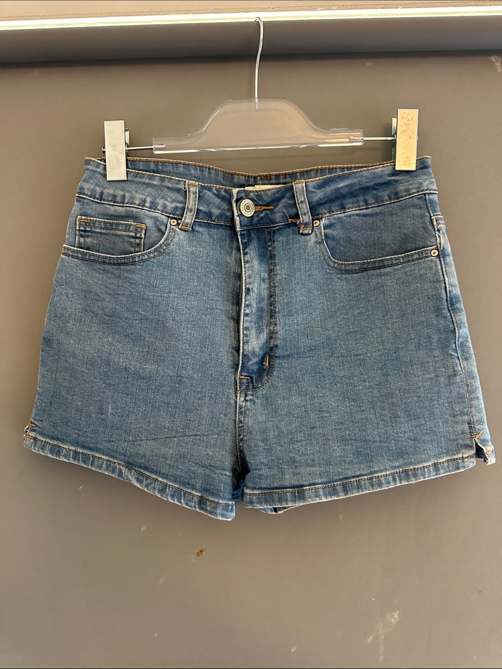 Forever 21 Medium Blue High-Rise Denim Shorts